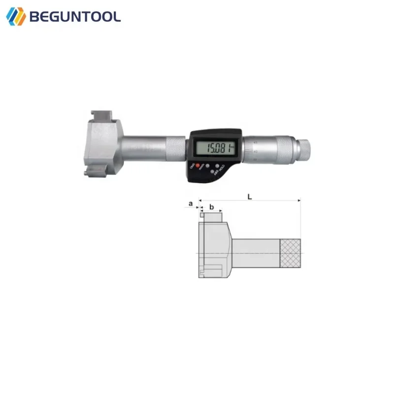 GUANGLU ميكرومتر داخلي تناظري ثلاثي النقاط 6-100 مللي متر 0.001 مللي متر رقمي 3 نقاط داخل ميكرومتر ميكرومتر داخلي