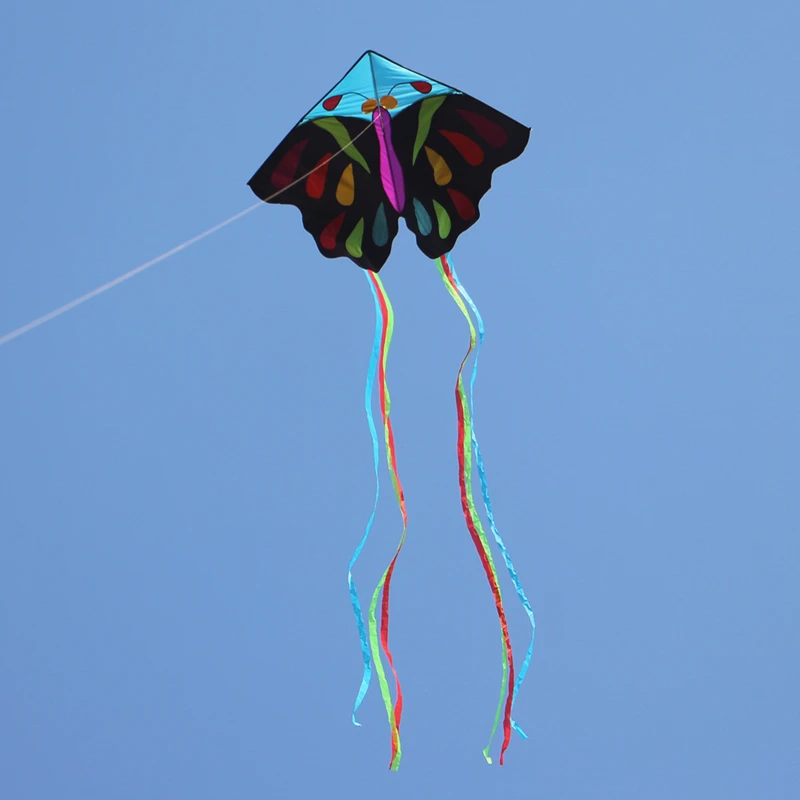 Free shipping 220cm butterfly kites for adults kites string line professional winds kites trilobite dragon colorful flying kites