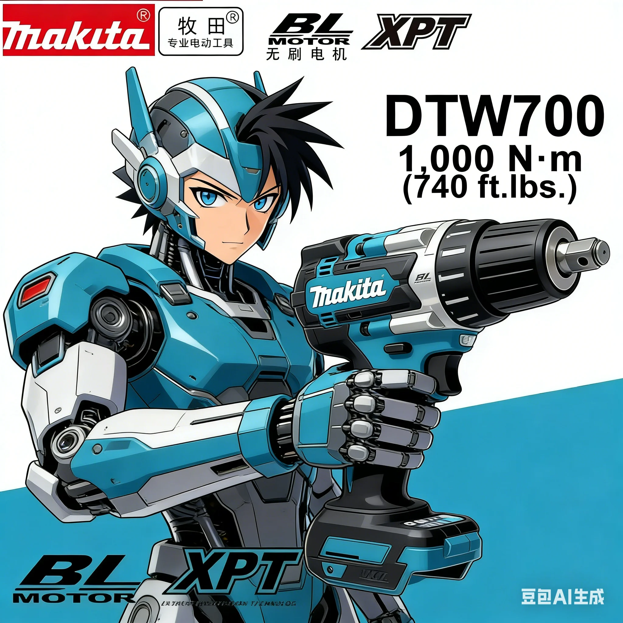

Makita Battery DTW700 1000N.m Brushless Cordless Impact Wrench For Makita 18V Battery Screwdriver Auto Repair Power Tools