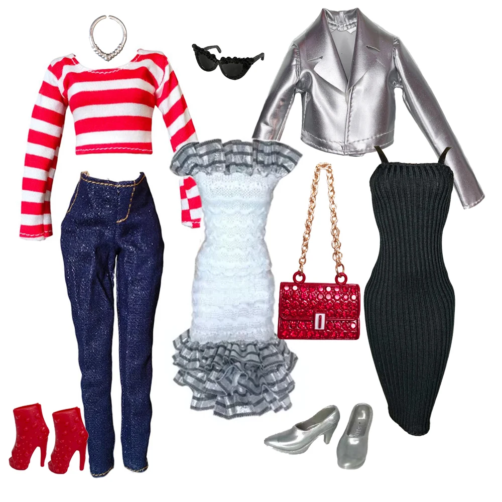 

1/6 Doll Fashion Clothes set Sweater with pants and bags Outfits set for 27-30 Doll Clothing Accessories