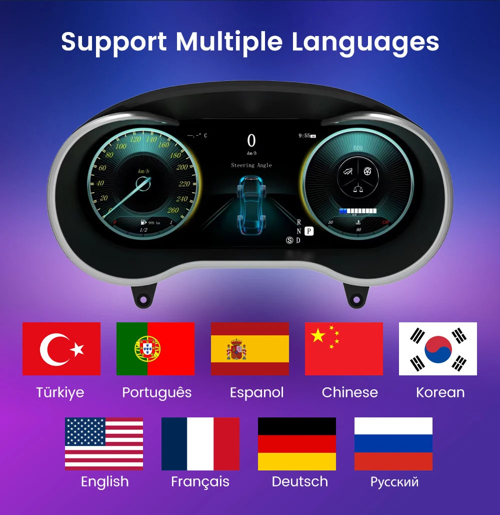 

12.3" LCD Digital Dashboard Cluster For Benz C/GLC W205 NTG5.0/5.1 2015-2018 Speedometer Virtual Instrument Panel Cockpit Meter