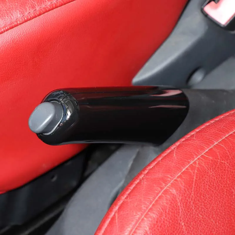 

For Fiat 500 2007-2025 Brake Handle Cover ABS Carbon Fiber Black Car Shifter Covers Car Handbrake Grips Cover Accessories
