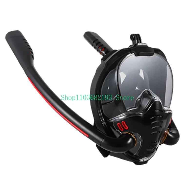 

Double Tube Diving Mask Waterproof Anti-Fog Full Dry Swimming Equipment Adult