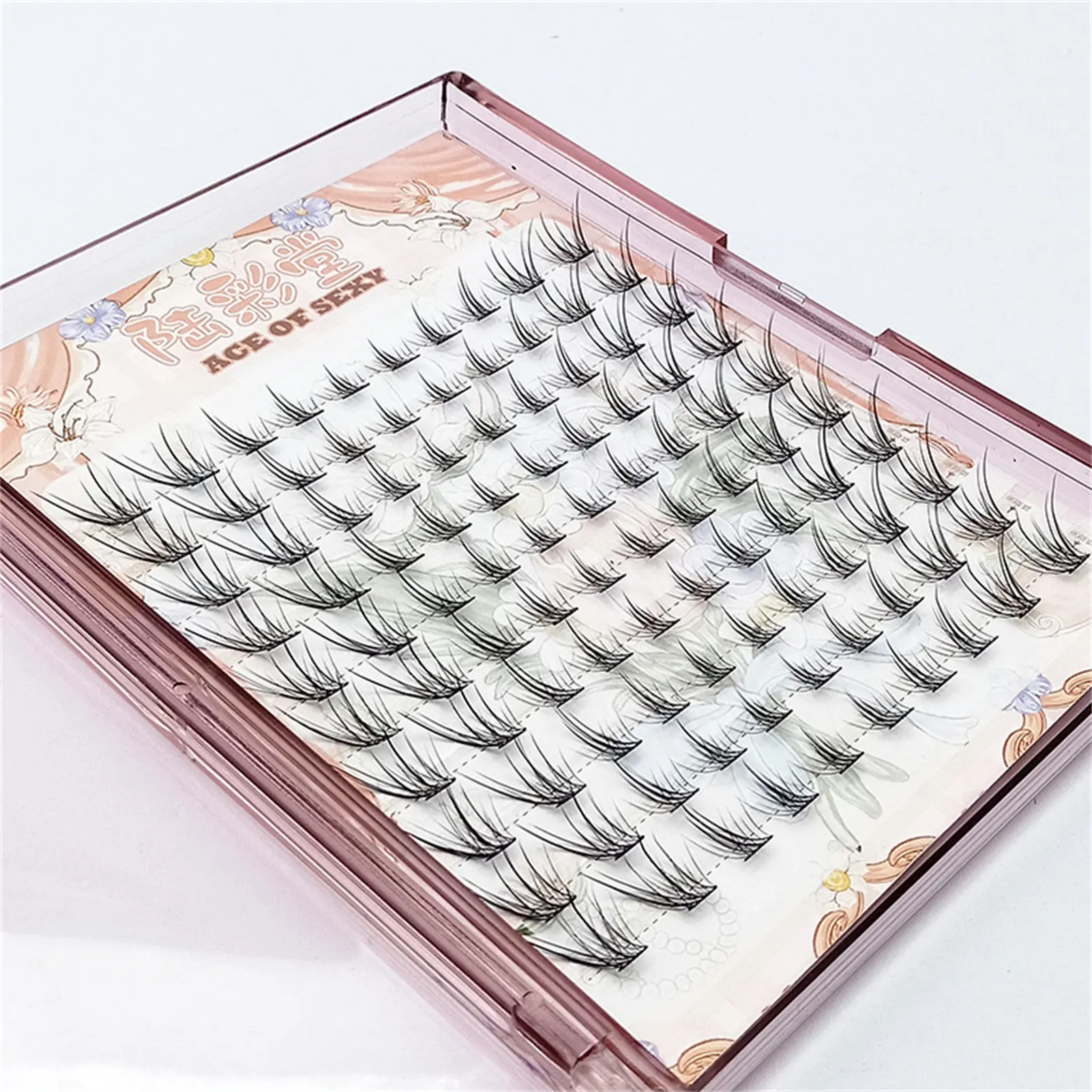 الثعالب سلسلة رقيق الرموش الصناعية 10 صفوف 7-13 مللي متر لينة الفردية أنيمي رمش ملحقات مجزأة الطبيعية مجعد لاش العنقودية #4