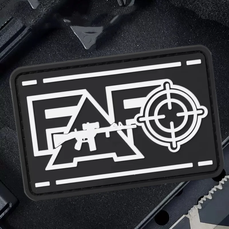 FAFO-Patch à crochet et boucle en PVC 3D, manille, sac à dos, chapeau, sécurité intéressante, patchs de sangle de poitrine pour chien