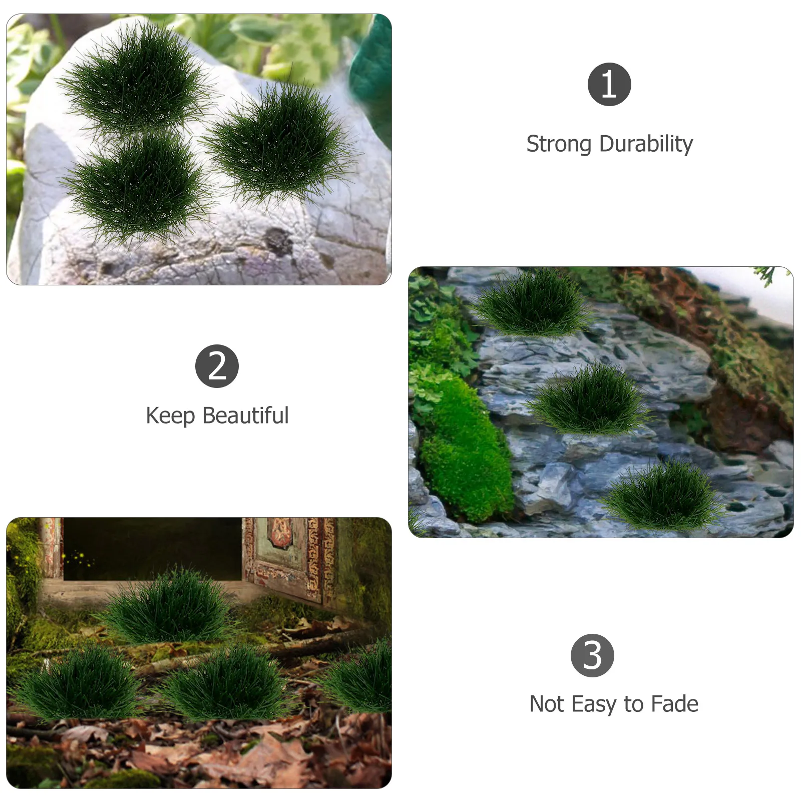 

Grass Vegetation Artificial Miniature Miniatures Clusters Models Decor Fake for Modelling Garden Faux Plant