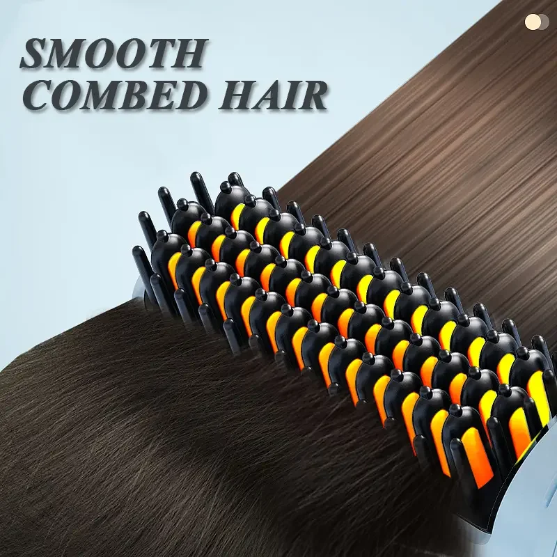 Беспроводной выпрямитель для волос 2 в 1, расческа, мини-выпрямитель с зарядкой через USB, быстрый нагрев, отрицательные ионы, уход за волосами, инструменты для укладки волос