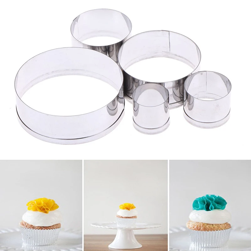 5 stuks DIY ronde polymeerklei cutter mallen aardewerk keramische snijmal tool