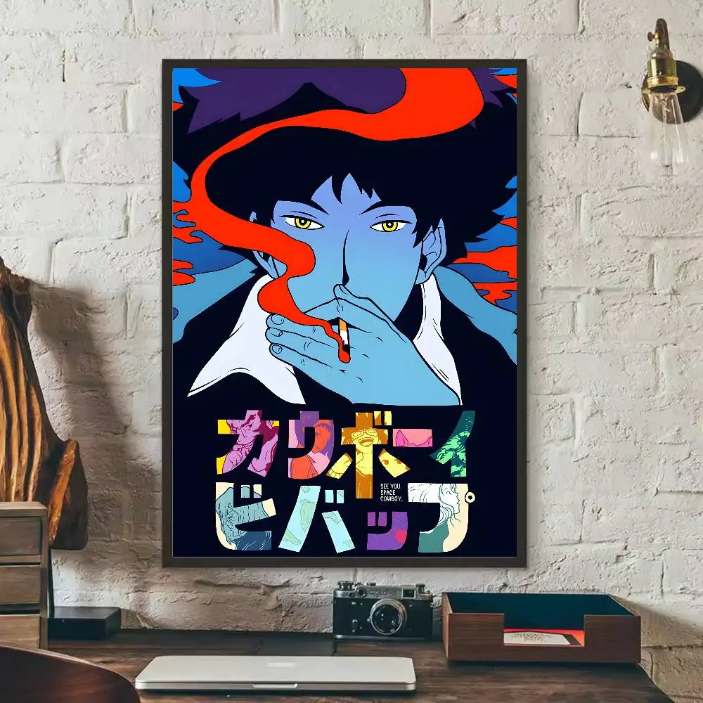 ملصق فيلم C-Cowboy Bebop عالي الدقة جدار لاصق مقاوم للماء لغرفة المعيشة المنزلية وغرفة النوم والديكور الجمالي