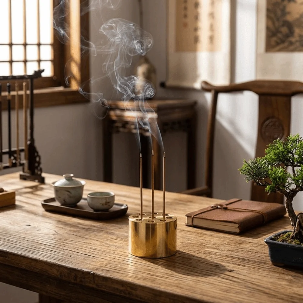 Incense Sticks Accessories 9 Holes Incense Holder Compact Vintage Incense Burner Ornament Versatile Mini Vase Home Decor