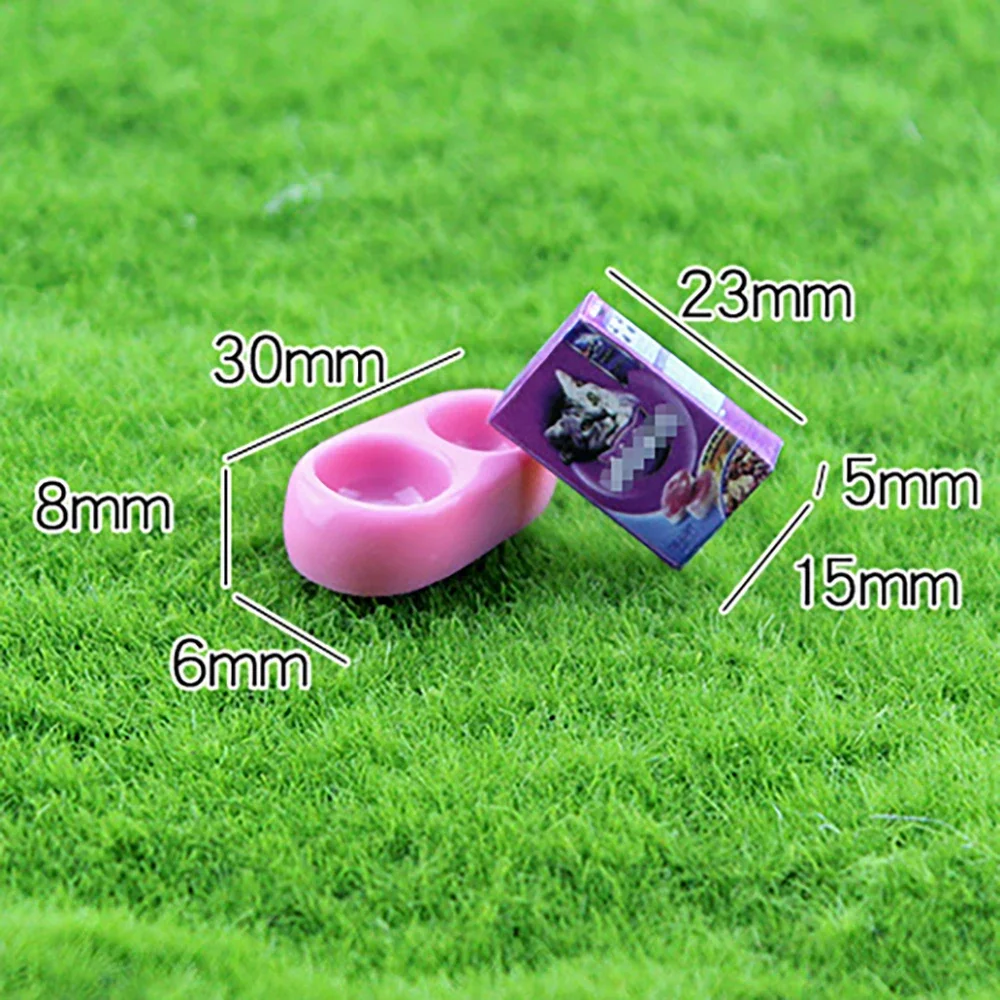 1/12 casa delle bambole in miniatura cane gatto cibo per animali domestici con piatto modello giocattolo per casa delle bambole accessori decorazione ob11 bjd