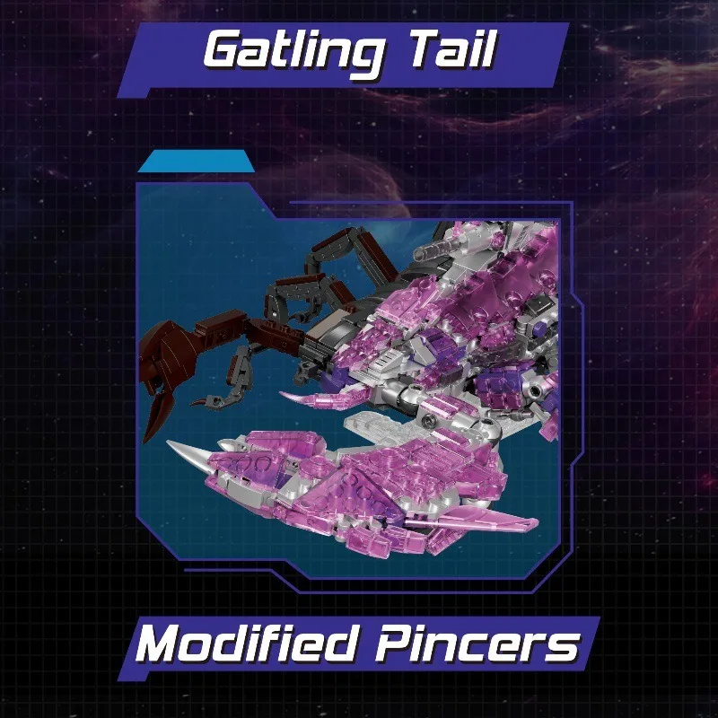 

Idea Animal Mecha Cyber Punk Building Block Crystal Scorpion Battle Robot Mech Model Steam Construction Brick Toy For Gift