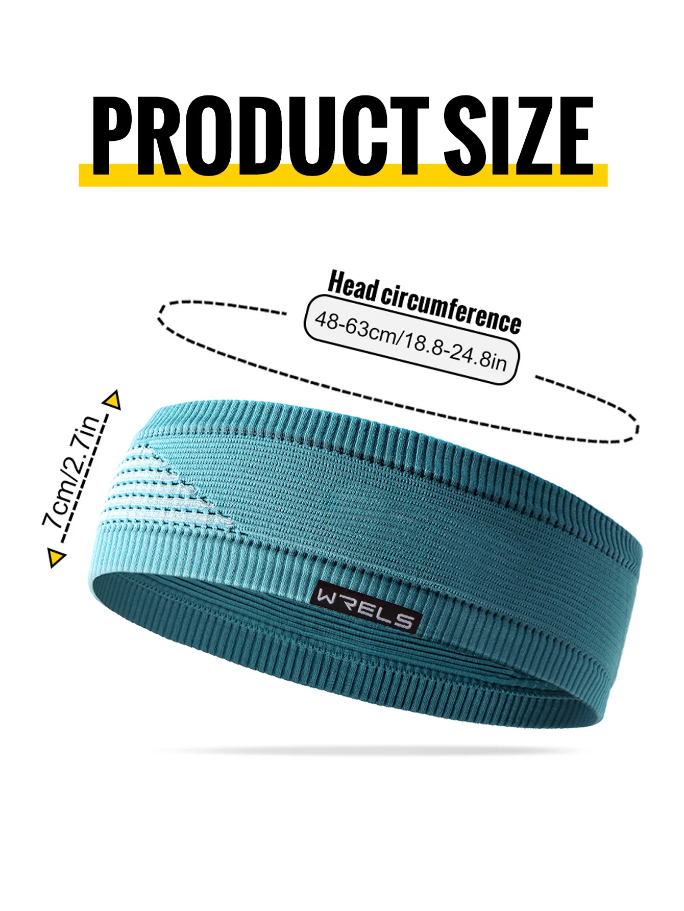 WRELS Elastische Sport-Stirnbänder für Damen und Herren, schweißabsorbierend, rutschfest, Yoga-Haarband, schnell trocknend, für Yoga und Laufen – Detail 12