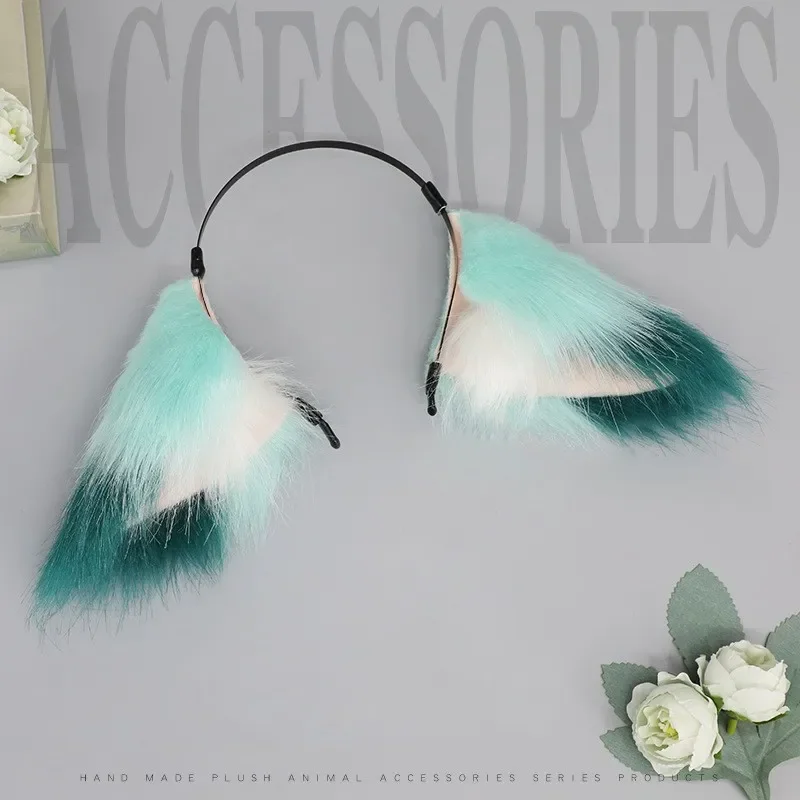 

New Lovely Faux Fur Fox Ears Headband Realistic Furry Ear Puppy Hair Hoop Lolita Anime Masquerade Cosplay Costume Accessories