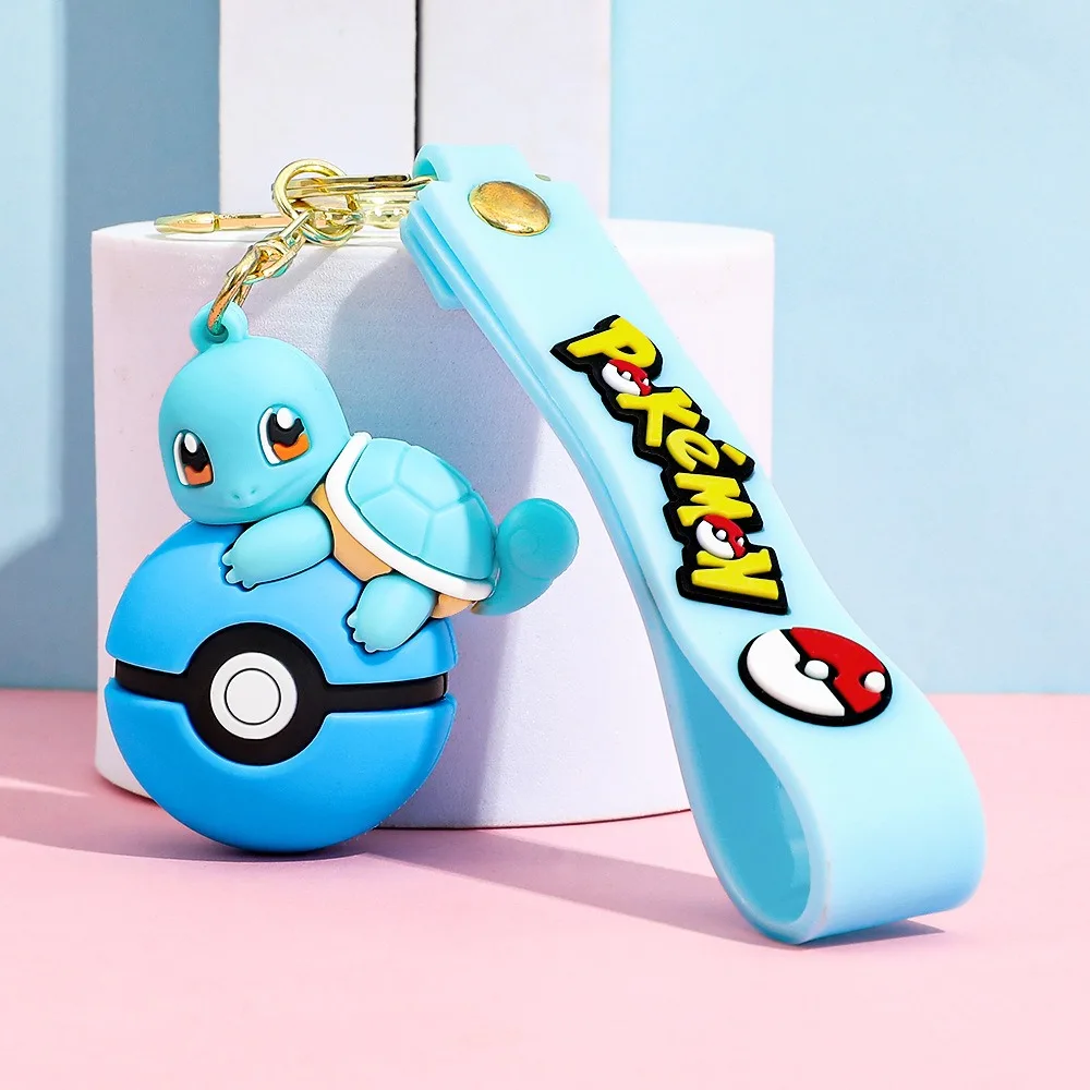 6pcs Kawaii Anime Keychain Set Eevee Charmander Figures