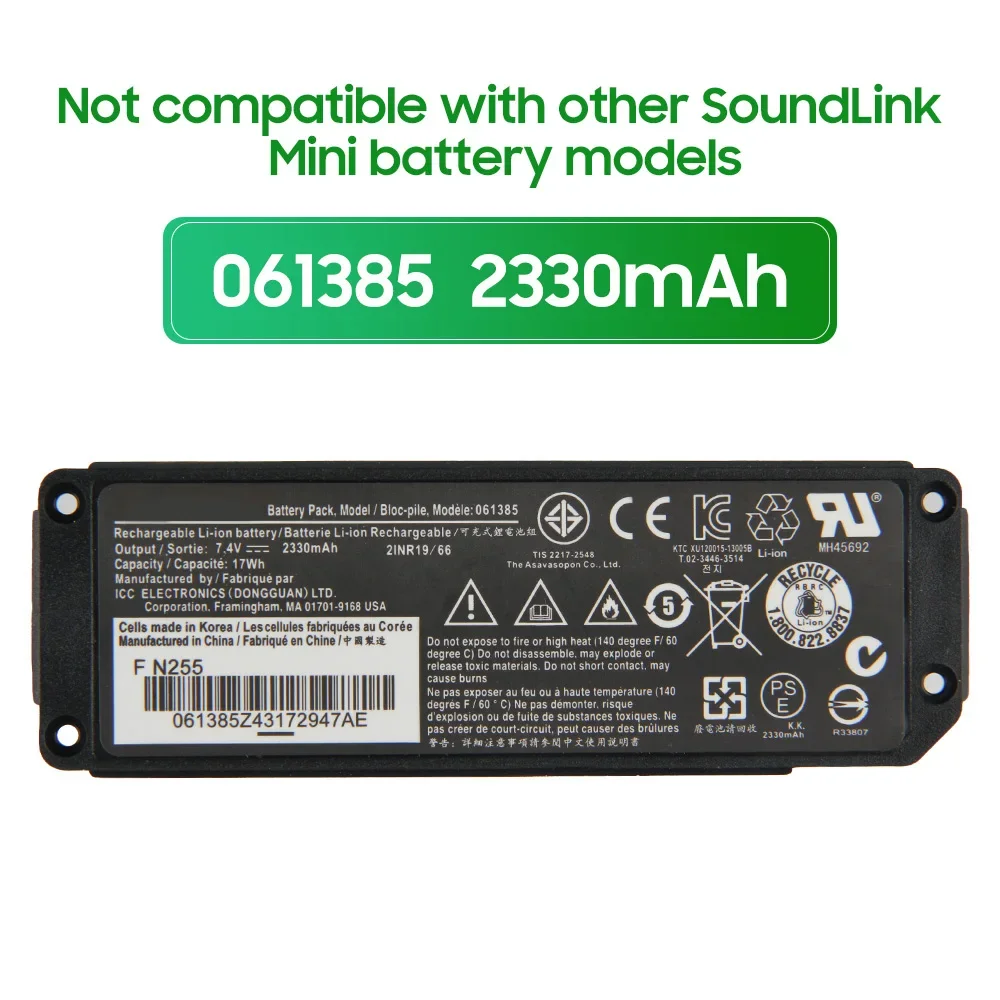 Bose-交換用リチウムイオン電池,soundlink mini i bluetooth,2230mah