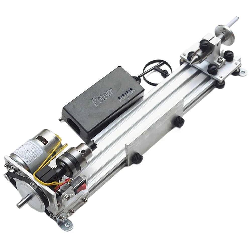 Imagem -02 - Atualizado Multifuncional Micro Torno Ajustável Mini Máquina de Polimento Moagem Torno para Trabalhar Madeira 775 Relação Engrenagem do Motor 1:5