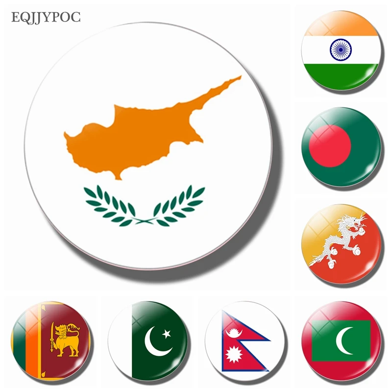 Flaga narodowa Republiki Cyprusa Naklejki na lodówkę Magnes Bangladesz Bhutan Indie Malediwy Nepal Pakistan Sri Lanka Magnesy Decor