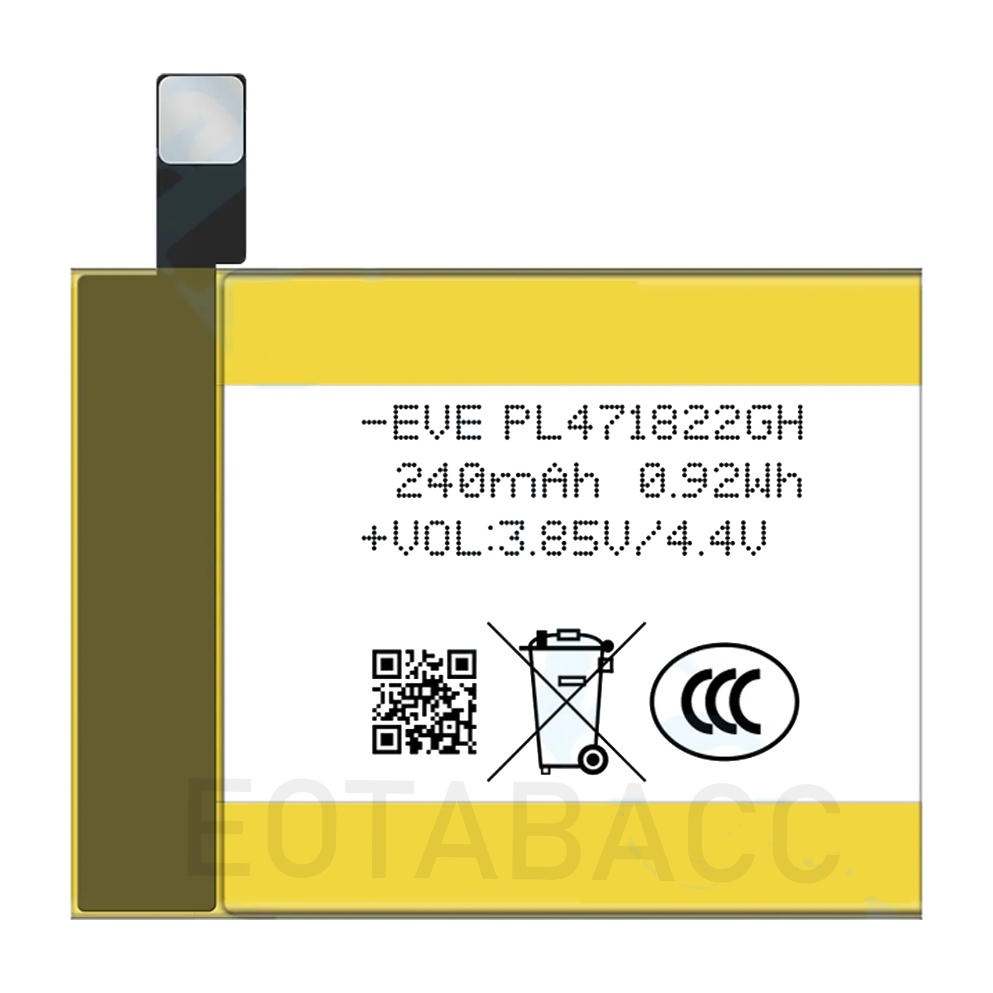 Nowa bateria zamienna 240 mAh do inteligentnego zegarka Amazfit GTS A1969 2E A2021 EVE PL471822GH — zdjęcie produktu 2