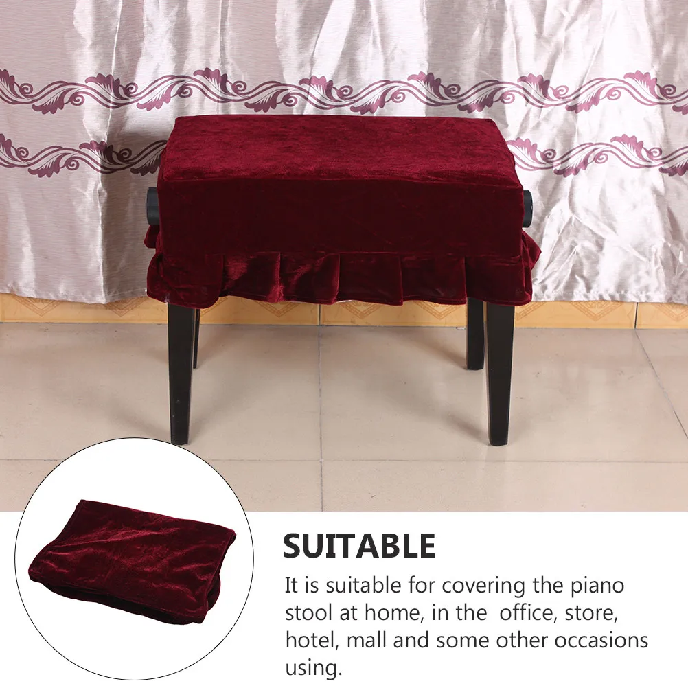 Piano Stool Cover High Quality Wear Resistant Material Soft Touch Comfortable Easy Install Remove Universal Fit for Piano Bench