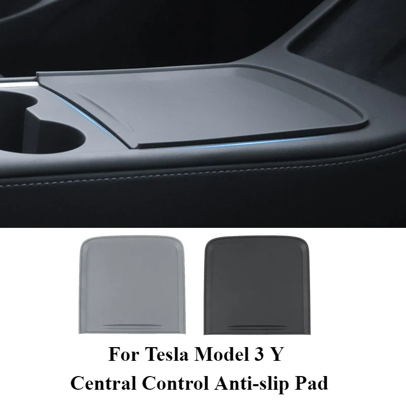 For Tesla Model 3 Y Accessories Central Control Silicone Anti-slip Trim Pad Modified Central Control Push-pull Protection Film