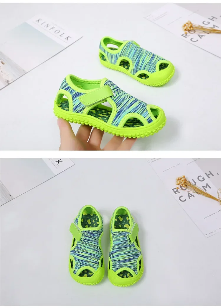 2026 Neue Kindersandalen für Jungen und Mädchen, Sommer-Zehenschutz-Sportsandalen, Strandschuhe 21-31 – Detail 29
