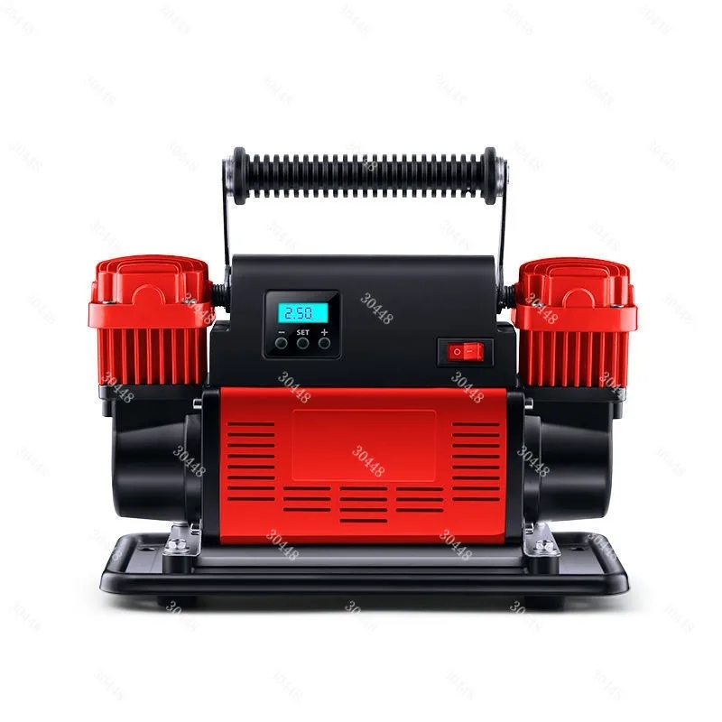 

All-Metal Durable Car Air Pump Dual Cylinder High Pressure Powerful Off-Road Truck Tire Inflator