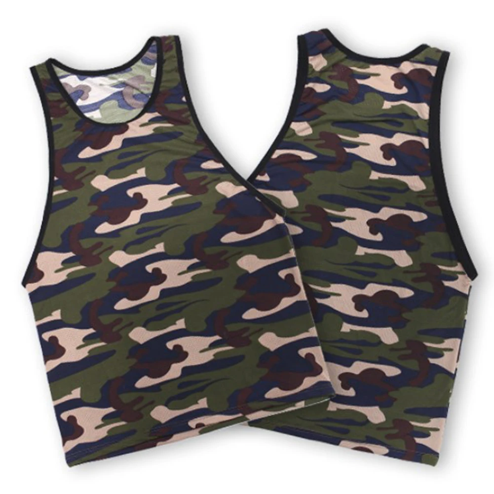 Camisola de camuflagem masculina, tops emagrecedores, colete de compressão, camiseta de cintura, malha ultrafina, regata respirável