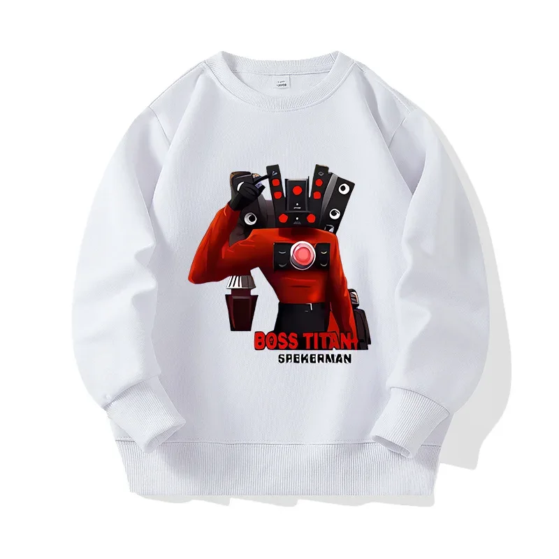 Kids boys Skibidi Toilet Hoodie Anime Character Print Cosplay Sweatshirt Youth men Titan Speakerman Pullover