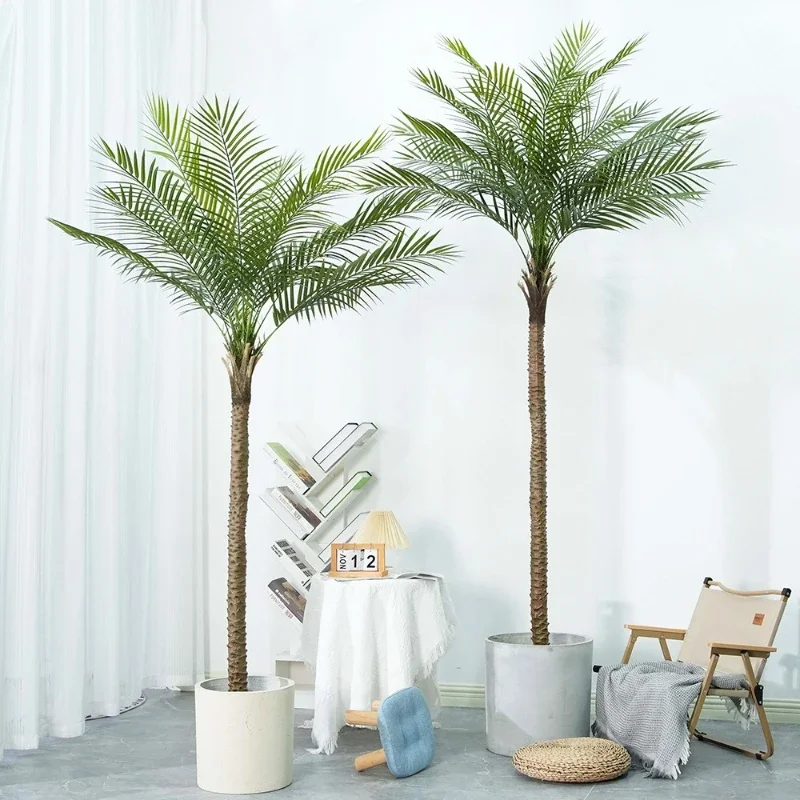 

160-240cm Artificial Coconut Trees Large Tropical Simulation Green Plant Potted Plants for Indoor and Outdoor Courtyard Decora