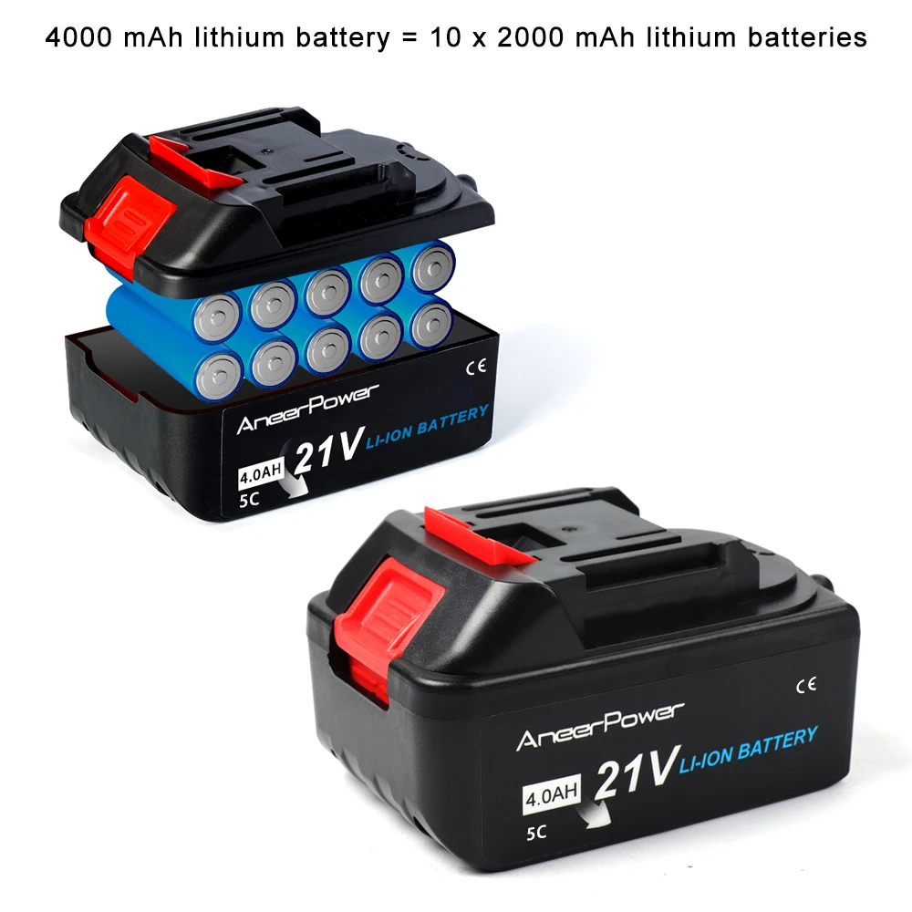 4000/6000mAh Lithium Battery High Quality 21V Rechargeable 5C/10C Power Battery For Makita Tools CE Certification