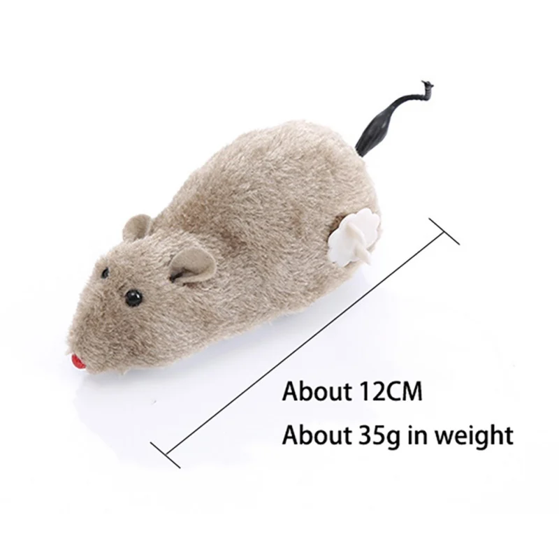 Interactive Cat Toy Mouse Moving Automatic Cat Toys Mice with Spring Wheels for Kitten Indoor Outdoor Exercise Play