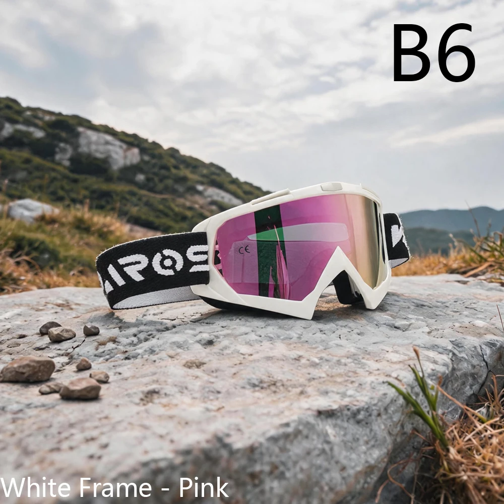 Professional Unisex Motocross Goggles, Wind‑Dust‑Proof HD UV400 Colorful Lens for Riding, Skiing & Off‑Road Outdoor Sports