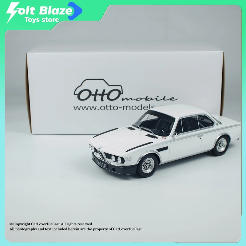 OttO 1/18 BMW 3.0 CSL CHAMONIX 1972, weißes Harz-Automodell, Desktop-Statik-Display-Modell, Simulationssammlung, Autos, Jungenspielzeug, Geschenk