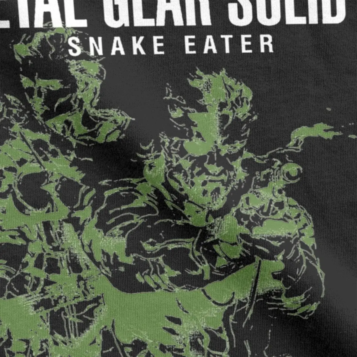 Men T-Shirt Metal Gear Solid 3 Snake Awesome Pure Cotton Tees Short Sleeve T Shirts Round Collar Clothing Classic