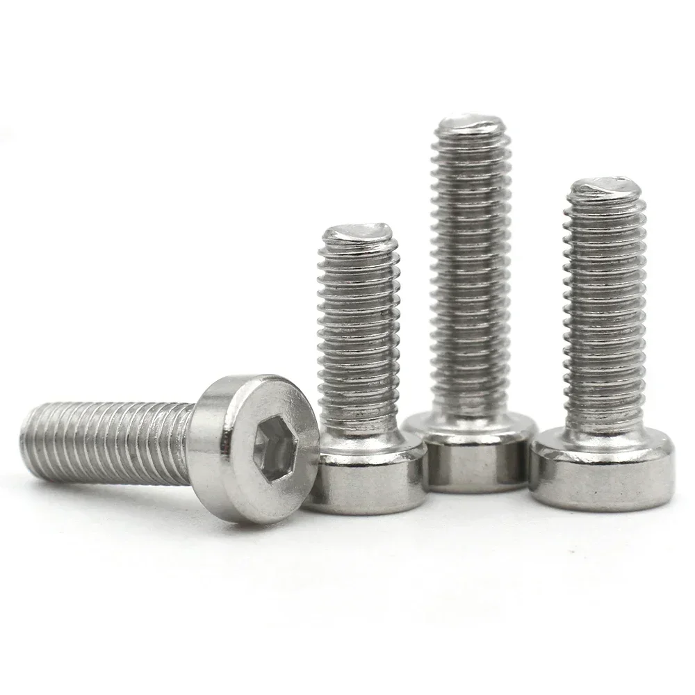 M2 M2.5 M3 M4 M5 M6 M8 M10 304 الفولاذ المقاوم للصدأ DIN7984 عرافة المقبس مسدس رقيقة قصيرة غطاء منخفض مسمار لولبي الرأس 2/5/10/20 قطعة