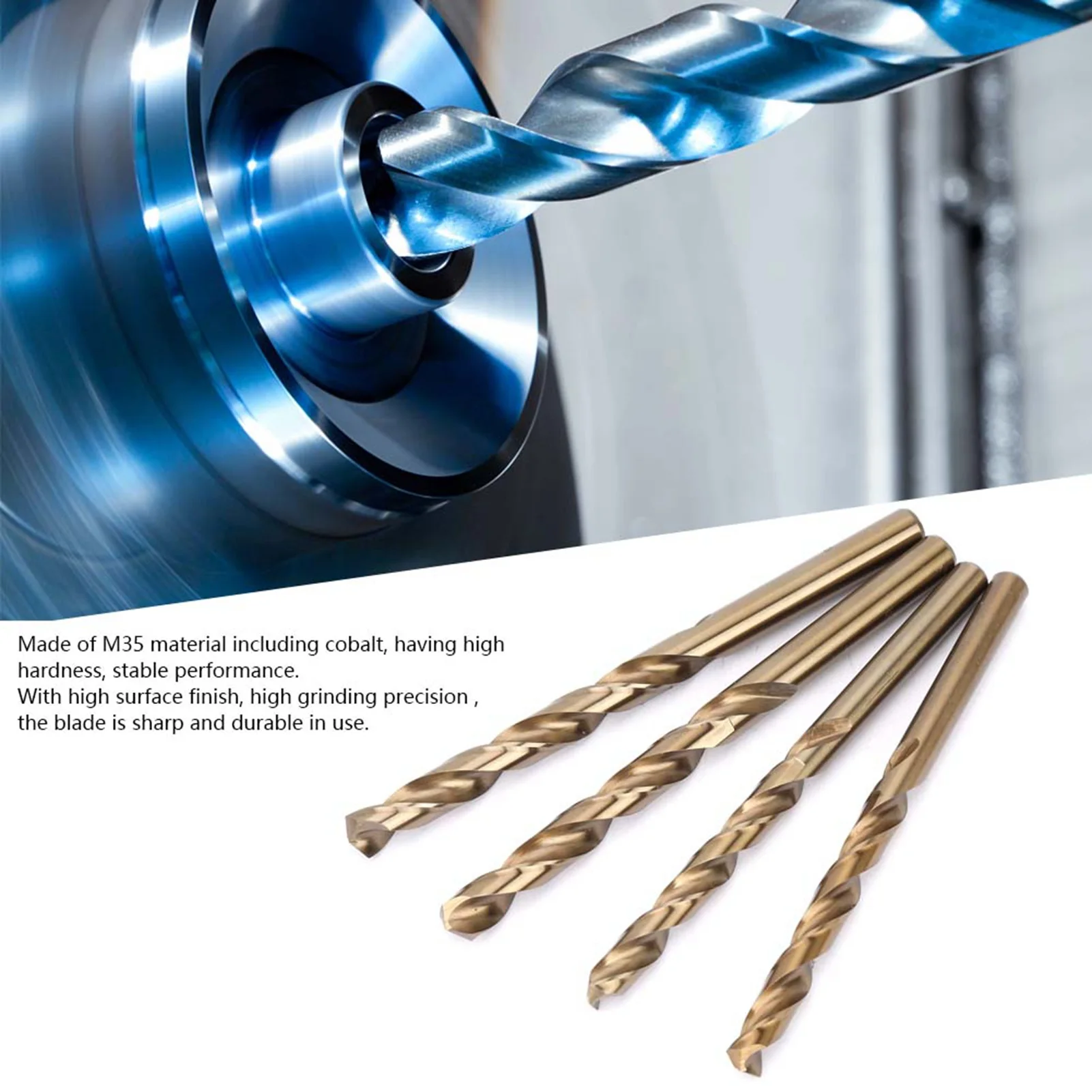 

Drill Bit Set Twist Drill Bit Twist drill M35 Cobalt Drill Bit Set HSS-CO Twist Drills Bit Combination Tools(1.0-8.0mm)