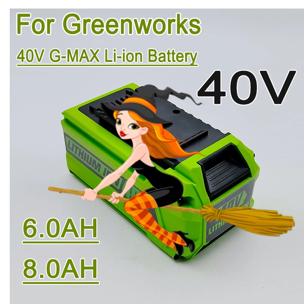 

40V Batteries 6.0Ah for Lawn Mower Power Tools Applicable Greenworks G-MAX Li-ion Battery Manufacturer Replacement Battery