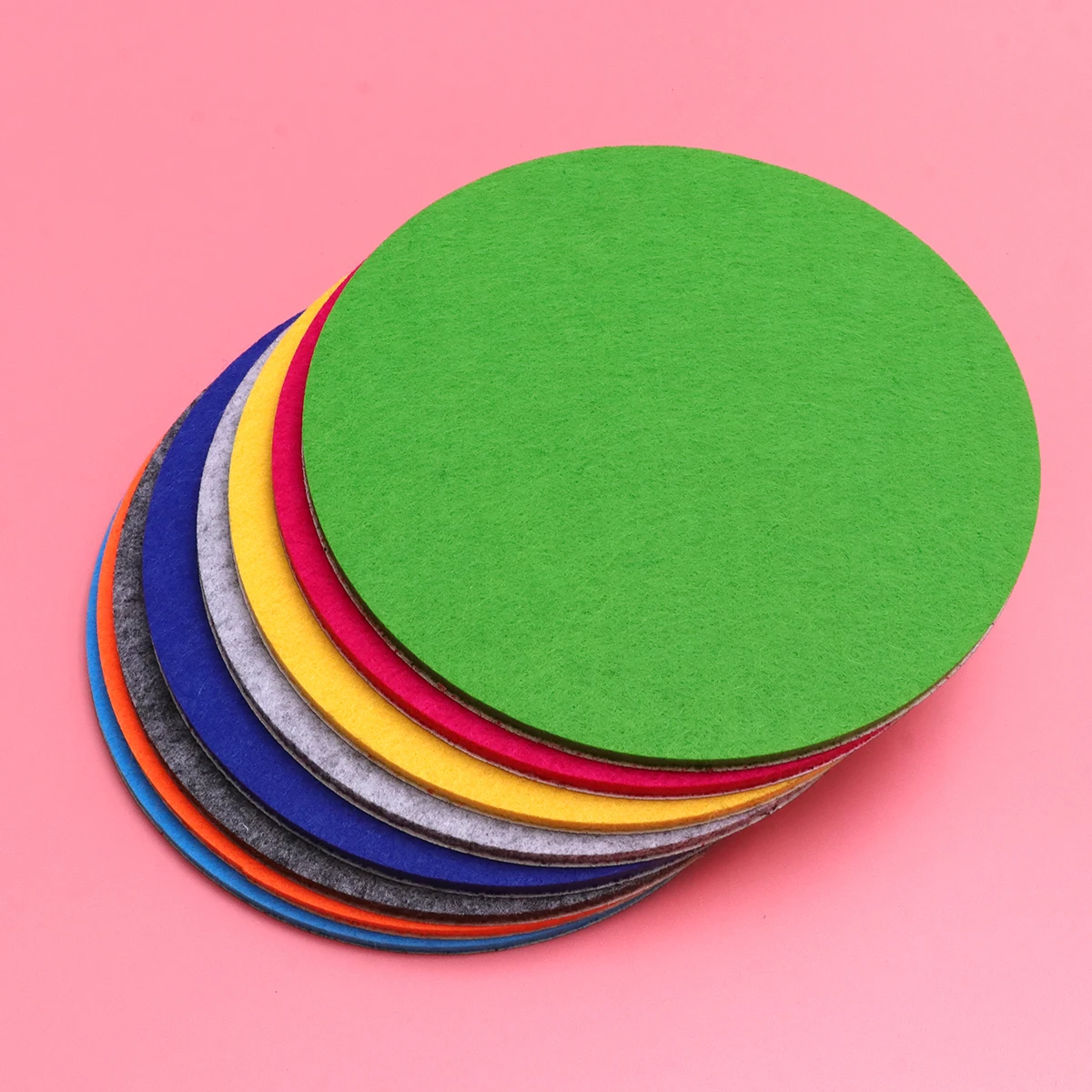 

10 Pcs Felt Wall Sticker Self Adhesive Creative Decorative Bamboo Memo Board Round Classroom Stickers Hexagon EVA Tiles