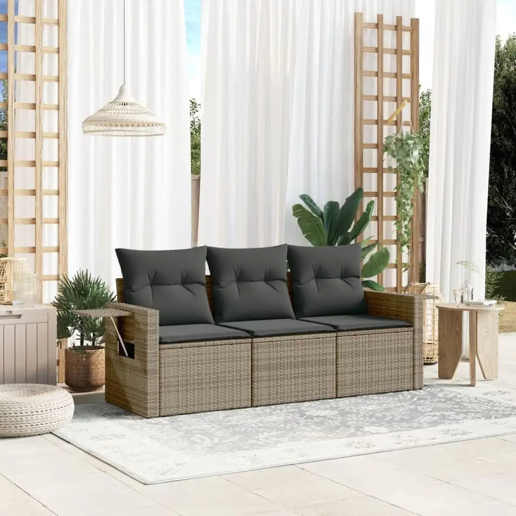 

Stylish Grey PE Rattan Garden Sofa Set with Powder Coated Steel Frame and Comfortable Polyester Cushions