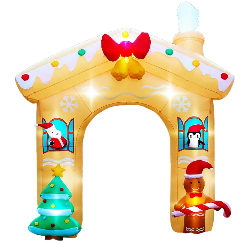 Cross-border Christmas air mold, gingerbread, popular arch, holiday decoration, courtyard arrangement props, inflatable air