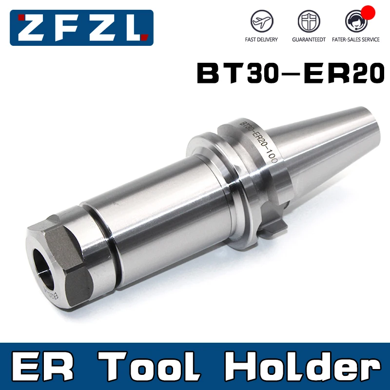 

1PC BT30 ER20 Knife Shank High Precision 70L 100L Tool Holder For CNC Machining Center Spindle