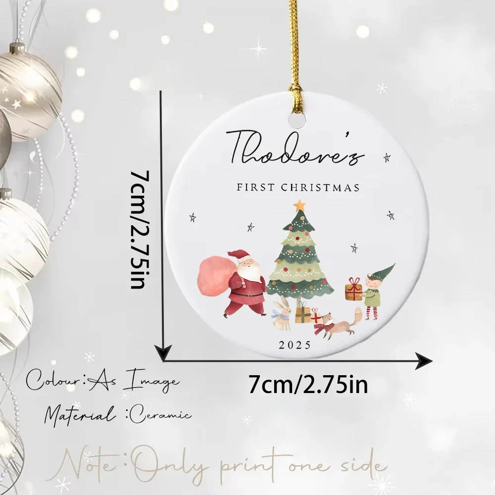 Personalized Baby's First Christmas Ornament Custom 1st Christmas Keepsake Newborn Baby Gift Baby Boy or Baby Girl Ornament