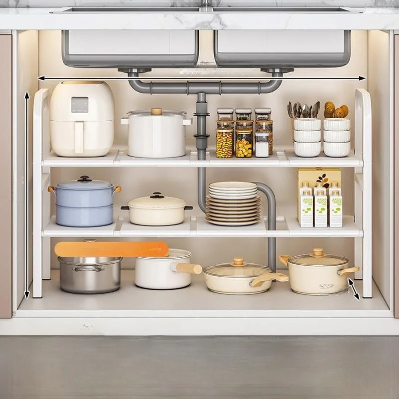 

Новая модель: Выдвижная полка-органайзер для кухонной раковины и ванной комнаты, под раковину, для хранения кастрюль, рисоварок и кухонной утвари