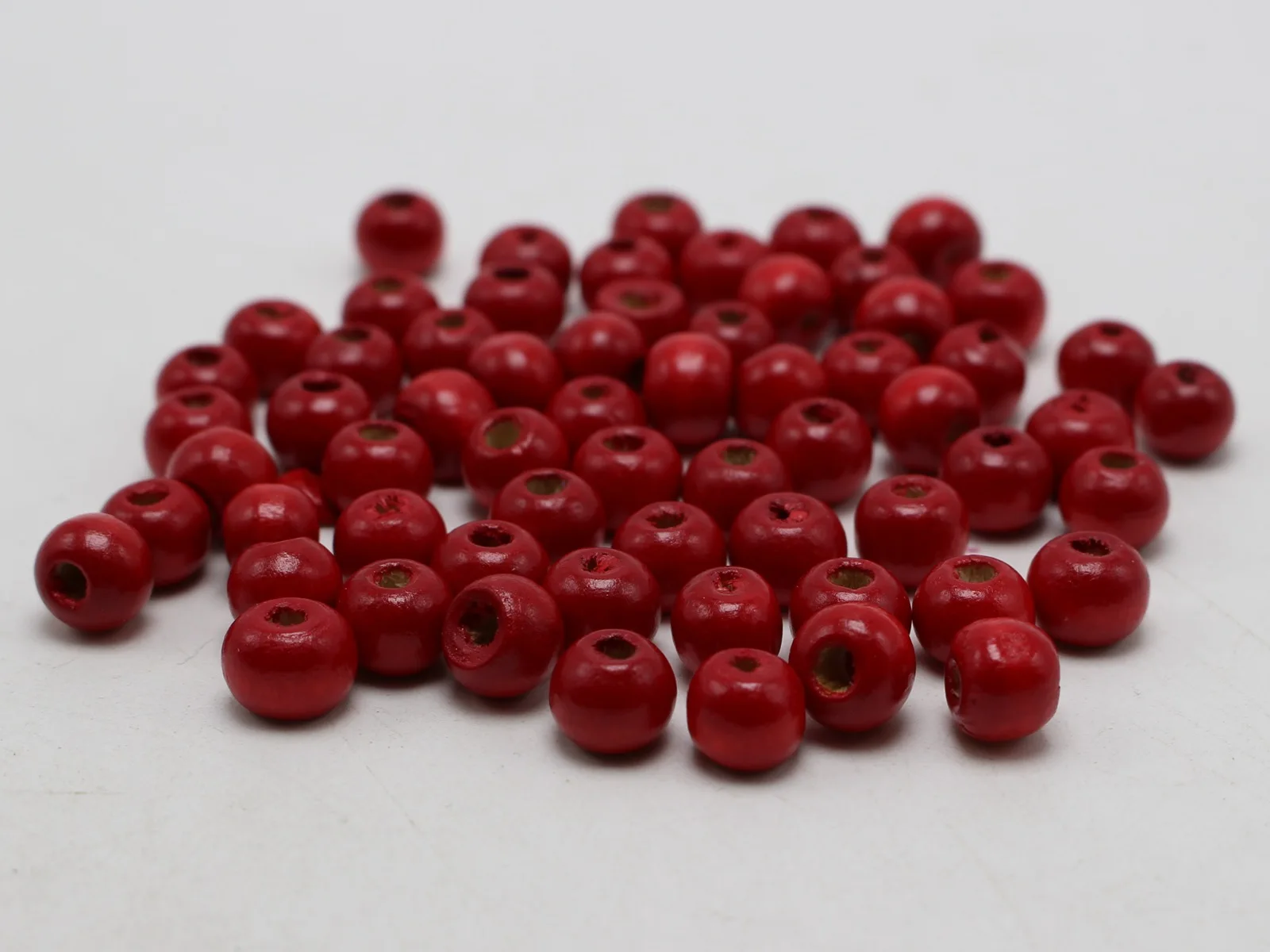500 Red 8mm Round Wood Beads~ Wooden Spacer Beads Jewelry Making