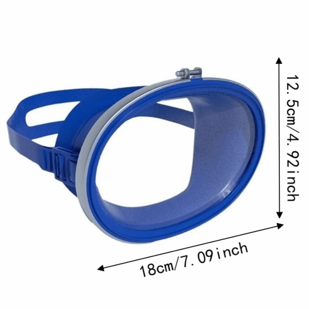 Professionelle Tauchmaske aus Gehärtetem Glas Einzellinsen-Ovale Form Schnorchelmaske Weitwinkel Leichtgewichtige Taucherbrille zum Schnorcheln – Detail 1