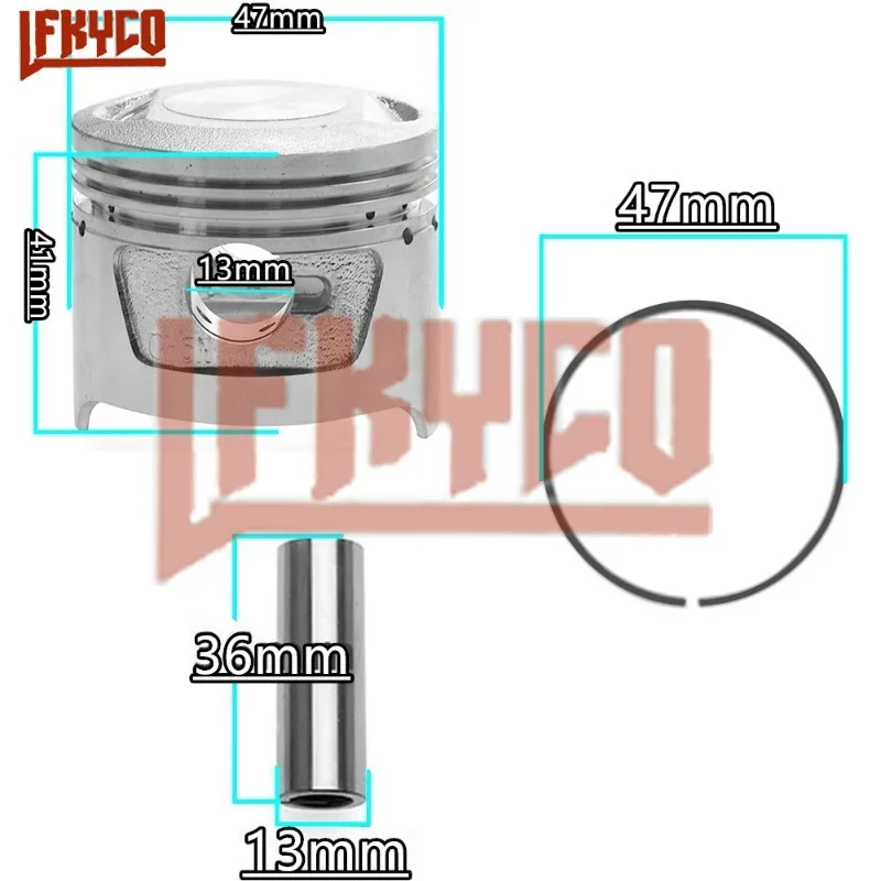 Motorcycle Accessories 47mm Engine Parts Cylinder Piston Kit 70CC Motor for HONDA ATC70 CT70 TRX70 CRF70 XR70 72cm³ Motoblock