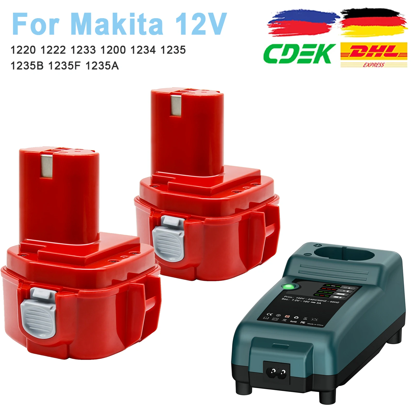 12V 3000mAh NI-MH Rechargeable Battery for Makita 12V Cordless Drills Battery PA12 1200 1220 1222 6270D 6271D 6227D 4331D 6317D