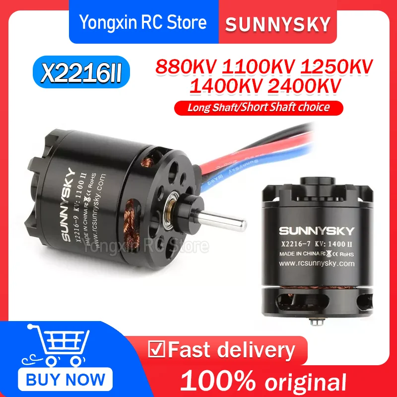 

Original SunnySky X2216 2216 880KV 1100KV 1250KV 1400KV 2400KV II Outrunner Brushless Motor For RC Models 3D Airplane Drone