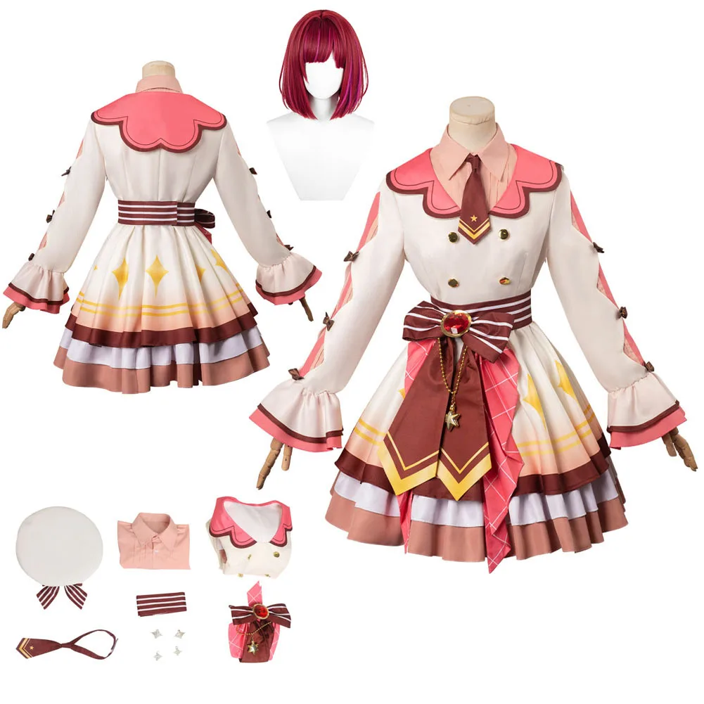 

Anime OSHI NO KO Arima Kana Cosplay Performance Stage Dress Costumes Skirts Hat For Women Girls Halloween Party Disguise Suit
